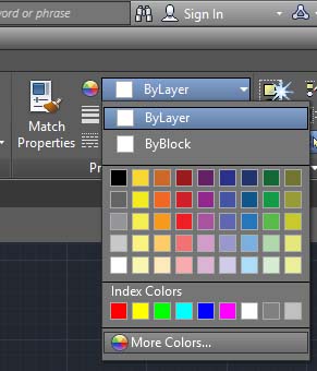 select color menu